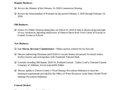 Elmore County Commission Meets at 6 p.m. Today; See Agenda