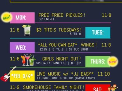From the Millbrook Area Chamber: Smokehouse Pit BBQ Has Multiple Events This Week!