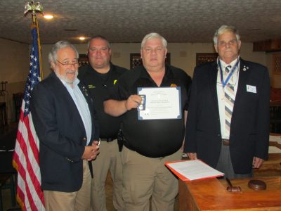 Millbrook Police Lt. Don Pugh Recognized by General John Archer Elmore Chapter of SAR