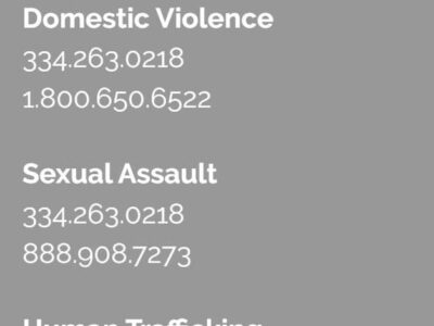 Grants Awarded to Assist Domestic Violence Victims in Autauga, Elmore, Chilton and Crenshaw