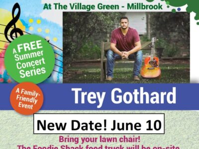 Tunes on the Green: Trey Gothard Rescheduled for 1st Concert in Season in Millbrook June 10