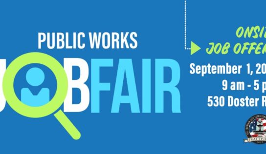 City of Prattville to Host a Public Works Job Fair Sept. 1