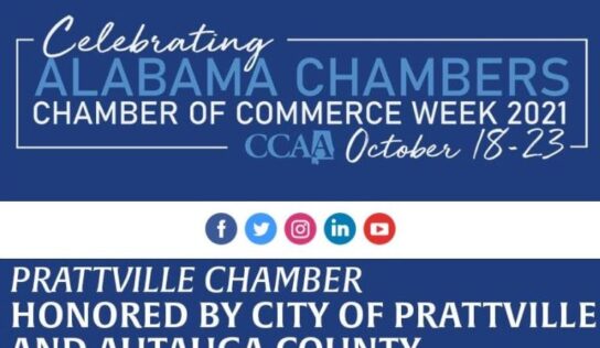 City of Prattville, Autauga County Shows Support for Prattville Area Chamber of Commerce