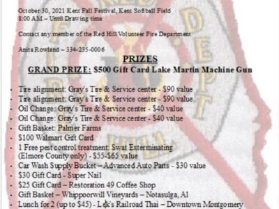 Red Hill Fire Department hosting Raffle fundraiser; Winners Will be Drawn at Kent Fall Festival