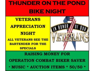 Veterans Appreciation, Fundraiser for Operation Combat Bike Saver is Friday at The Thirsty Turtle