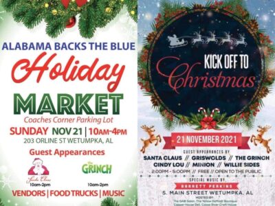Wetumpka’s Downtown Kick Off To Christmas Event is this Sunday from 10 a.m. to 5 p.m.