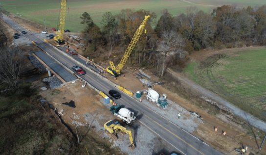 Progress at the Redland Road Bridge Replacement Project near US Hwy 231