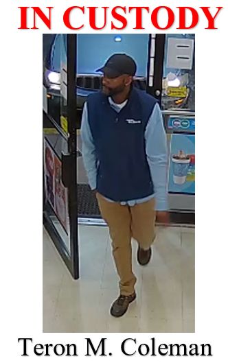 Theft/Fraud Suspect Teron Coleman, of Prattville, Turns himself in to Authorities After seeing CrimeStoppers Release