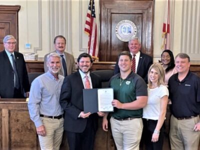 Elmore Commission Recognizes Edgewood Powerlifter, Gives Update on new Garbage contract