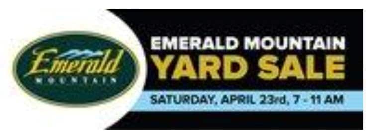 Emerald Mountain Spring Yard Sale coming April 23