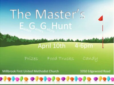 Millbrook FUMC Planning ‘The Master’s Egg Hunt’ Sunday, April 10 for Kids fourth grade and younger