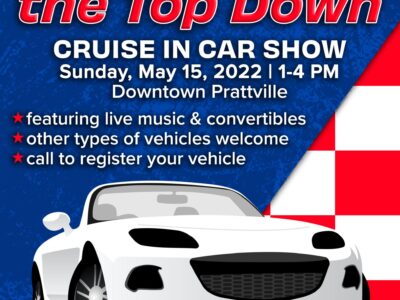 Prattville Cruisin’ with the Top Down Car Show coming May 15