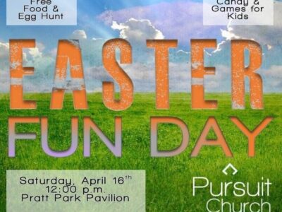 Easter Fun Day Coming to Pratt Park April 16 with Pursuit Church