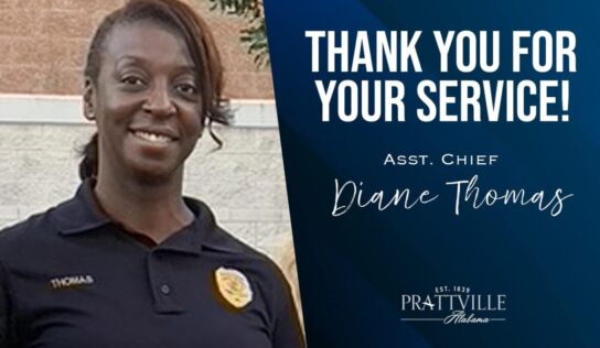 City of Prattville Commends Diane Thomas on 28 years of service as Assistant Police Chief