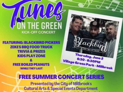 Millbrook’s Tunes on the Green: FREE boiled peanuts, New Kids’ Zone, Music and More tonight at Village Green