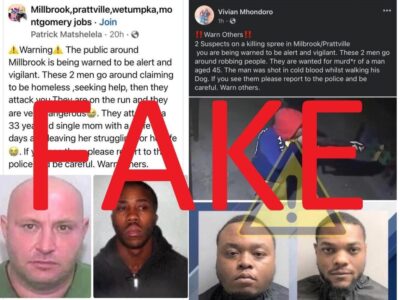 False Information circulating on Social Media Concerning our Area