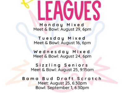Bama Lanes Prattville: Fall League Youth Sign-Ups are Aug. 13 & 30