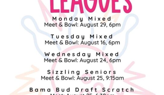 Bama Lanes Prattville: Fall League Youth Sign-Ups are Aug. 13 & 30