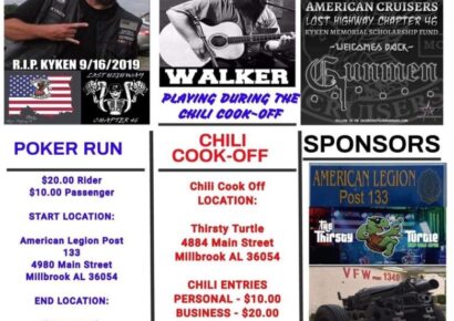 Kyken’s Memorial Scholarship Run, Chili Cook-Off is Oct. 1