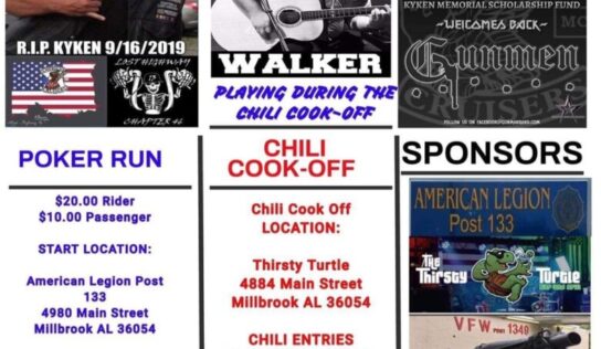 Kyken’s Memorial Scholarship Run, Chili Cook-Off is Oct. 1