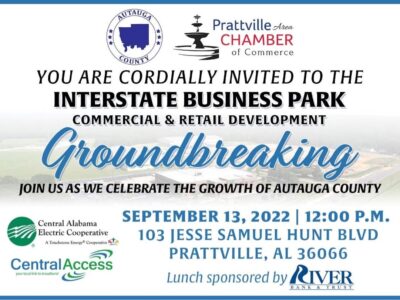 Autauga County, Prattville Chamber to Host Groundbreaking at the Interstate Business Park
