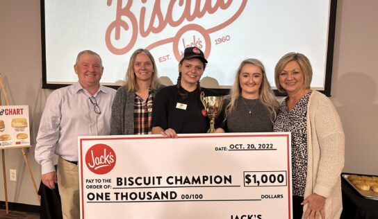 Reilly Carroll of Jack’s location in Geraldine, AL earns next year of Biscuit Bragging rights