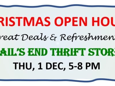 Giving Tuesday: Remember the HSEC; on Dec. 1 you are Invited to the Christmas Open House