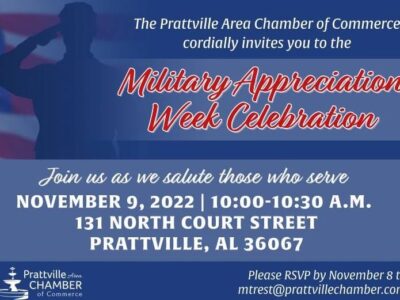 Prattville Chamber to Host Celebration November 9th During Military Appreciation Week