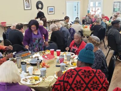 First Thanksgiving Luncheon held at the new Millbrook Senior Center with Packed House