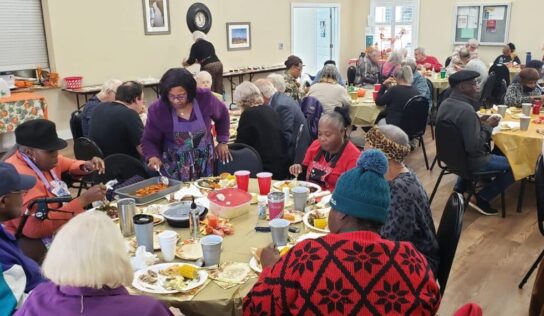 First Thanksgiving Luncheon held at the new Millbrook Senior Center with Packed House
