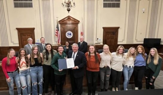 Edgewood Academy Volleyball Team Recognized During Elmore Commission Meeting