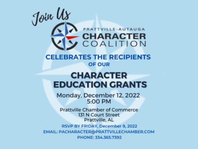<strong>Prattville Chamber, Character Coalition Presenting Education Grants to Prattville and Autauga County Schools and Educators</strong>