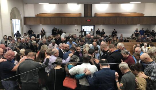Surrounded with Prayer, Mark Harrell Takes Oath of Office for Autauga County Sheriff