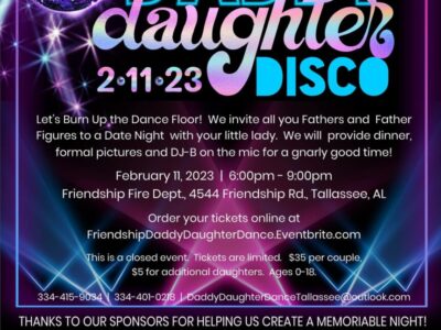 Friendship Fire Dept. Dads and Daughter Dance is Feb. 11; Order tickets online