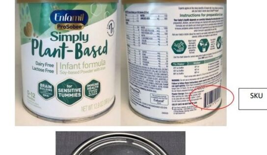 Powdered infant formula voluntarily recalled; Customers Advised to Dispose of Affected Product