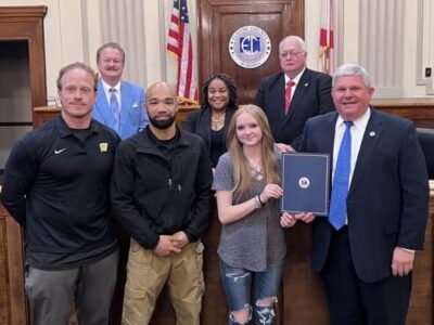 State Champion Wrestler Juliana Eldridge Recognized at Elmore Commission Meeting