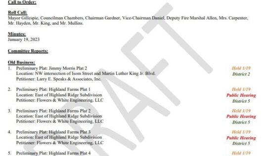 <strong>Public Hearings Set for Prattville Planning Commission March 2</strong>