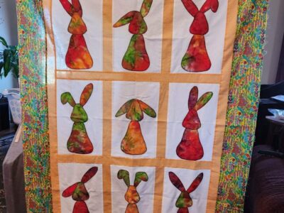 This Quilt Could be Yours! Bunny Shop Hop Today at Spinners Park