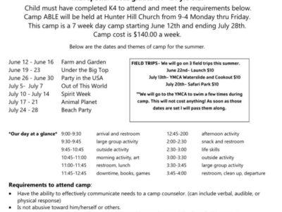 Registration now Open for CAMP ABLE Summer 2023; Sponsorships Needed