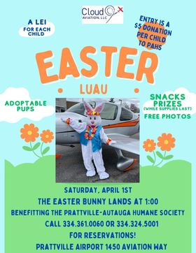 Easter Luau at Prattville Airport Raising Funds for PAHS