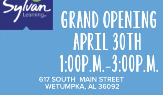 Sylvan Learning Center of Wetumpka Grand Opening is April 30