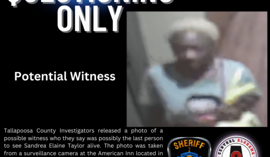 MURDER – Victim Sandrea Taylor – Tallapoosa Investigators Seeking Witness