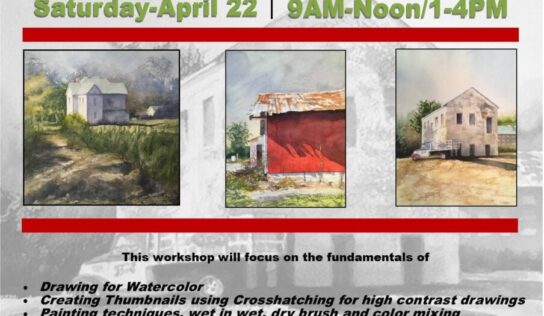 Prattauga Art Guild to Hold Watercolor Class with Rick Robertson