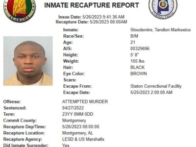 Escaped Inmate from Staton Correctional Facility in Elmore County Recaptured             