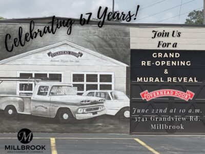 Mural Reveal: Overhead Doors of Millbrook sets Grand Re-Opening