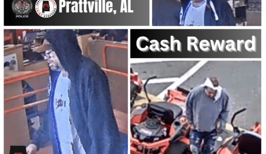 Prattville – Police Seeking Identity of Theft of Property 1st Degree Suspect