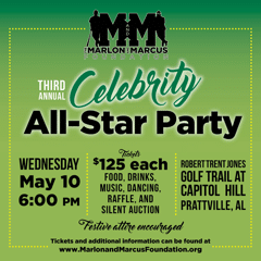 Marlon and Marcus Foundation: Celebrity All-Star party, Golf tournament events kick off Wednesday
