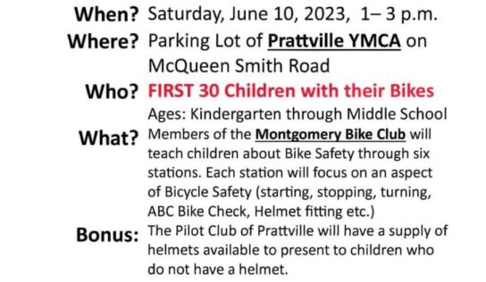 Montgomery Bike Club to offer Bike Safety Rodeo in Prattville June 10; Register Now