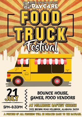 Millbrook Baptist Daycare hosting Food Truck Festival July 21