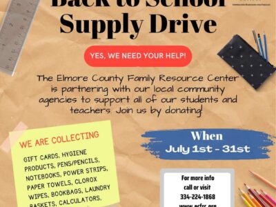 Elmore County Family Resource Center hosting Back to School Supply Drive